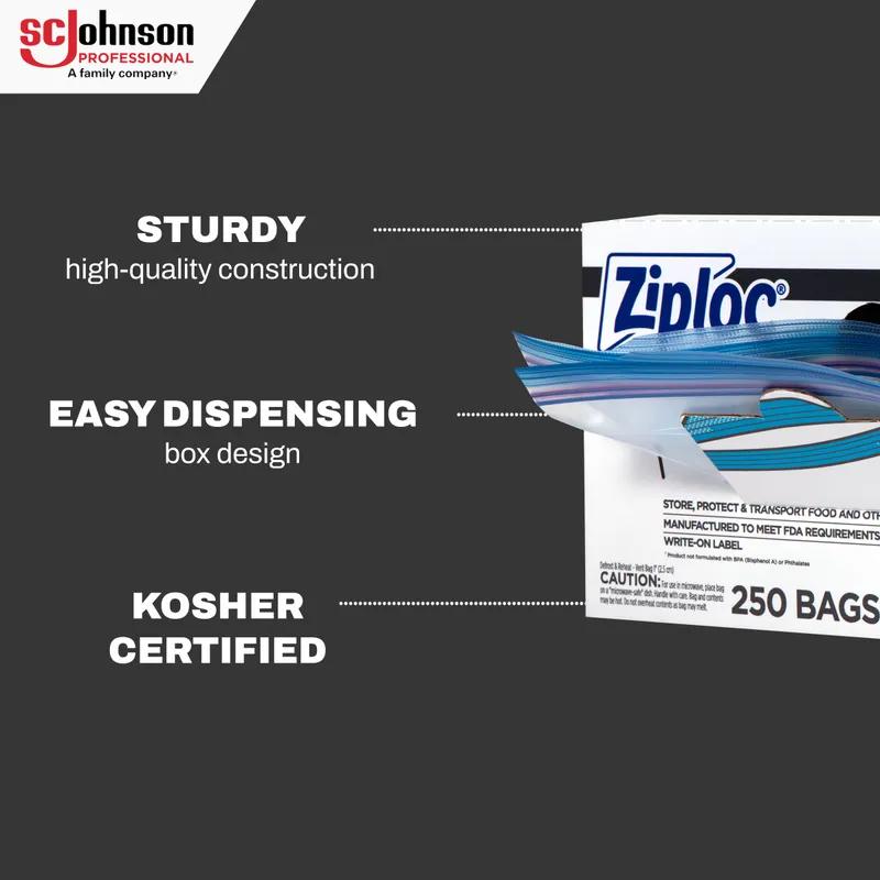 Ziploc® Freezer Bag 1 GAL Plastic 1.2MIL With Zip Seal Closure 250/Case