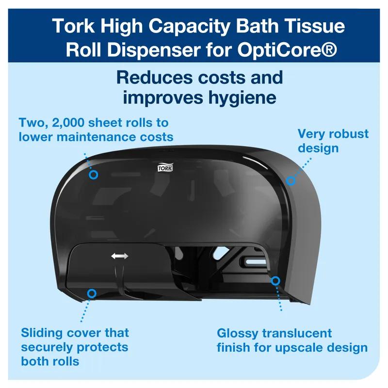 Tork OptiCore® T10 Toilet Paper Dispenser 5.25X16.62X9.93 IN Plastic Black High Capacity 1/Each