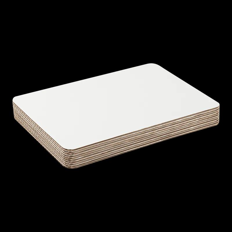 1/4 Sheet Cake Pad Corrugated Cardboard White Single Wall Coated Grease Resistant 100/Case
