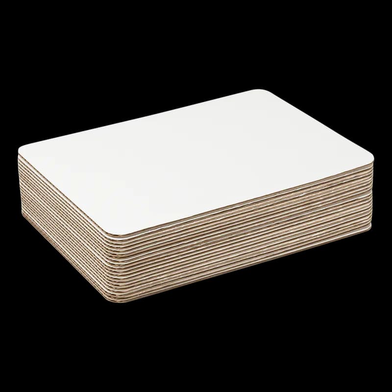 1/4 Sheet Cake Pad Corrugated Cardboard White Single Wall Coated Grease Resistant 100/Case