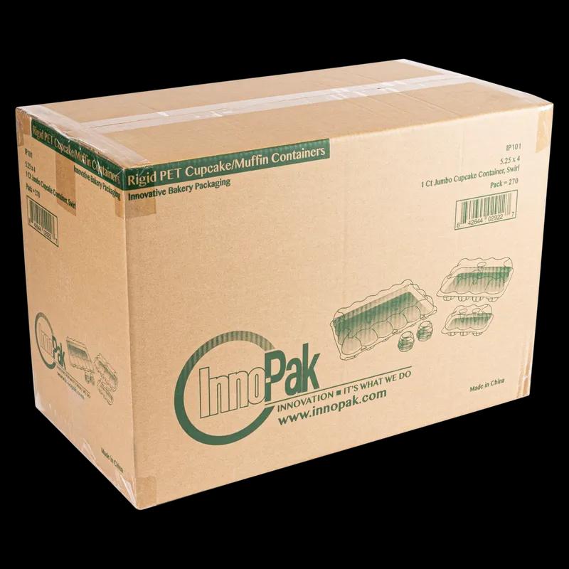 Cupcake Hinged Container With Dome Lid Jumbo 1 CT 5.25X4 IN PET Clear 270/Case