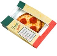 Bagcraft® Fresh N Go Pizza Bag 7.50X2X11 IN White With Tray With Window 250/Case