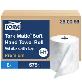 Tork Roll Paper Towel H1 7.7IN X575FT White Hardwound Embossed Refill 1.51IN Core Diameter 6 Rolls/Case