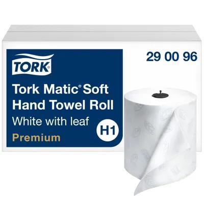 Tork Matic® Roll Paper Towel H1 7.7IN X575FT White Hardwound Refill 7.25IN Roll 1.51IN Core Diameter 6 Rolls/Case