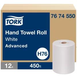 Tork Roll Paper Towel H76 7.5IN X450FT White Standard Roll Refill 5.85IN Roll 1.925IN Core Diameter 12 Rolls/Case