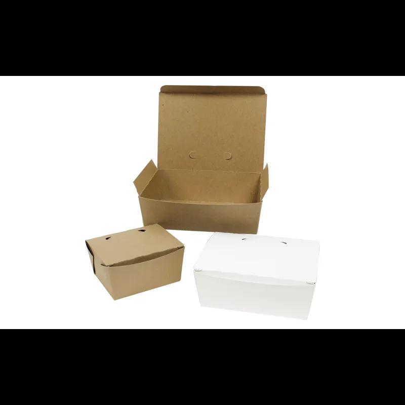 Bio-Pak Dine™ #3 66 OZ 8.5X6.25 IN White Tuck Top Microwave Safe Stackable Cut Resistant Leak Resistant 160/Case