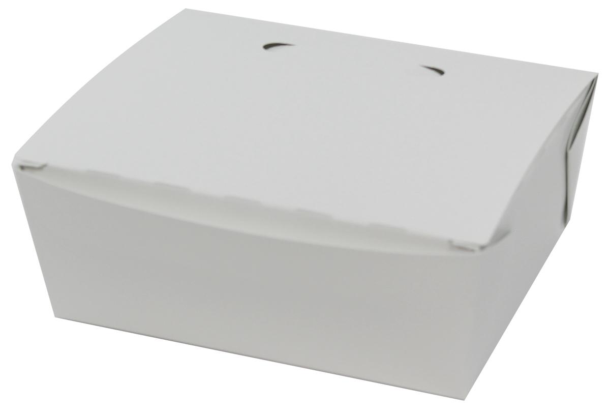 Bio-Pak® #8 Sandwich Take-Out Box 6X6.75X5.43 IN White 40 Count/Pack 6 Packs/Case