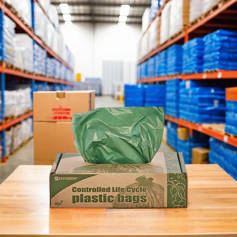 STOUT Can Liner 33X40 IN 33 GAL Green Plastic 1.1MIL 40/Case