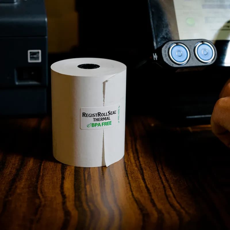 Cash Register Receipt Roll 2.25IN X80FT White Thermal Paper 50/Case