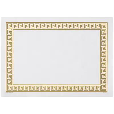 Placemat 10X14 IN Gold Greek Key Linen Paper Embossed 1000/Case