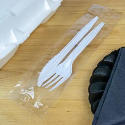 2PC Cutlery Kit PP White Extra Heavy Duty With Fork,Knife 500/Case