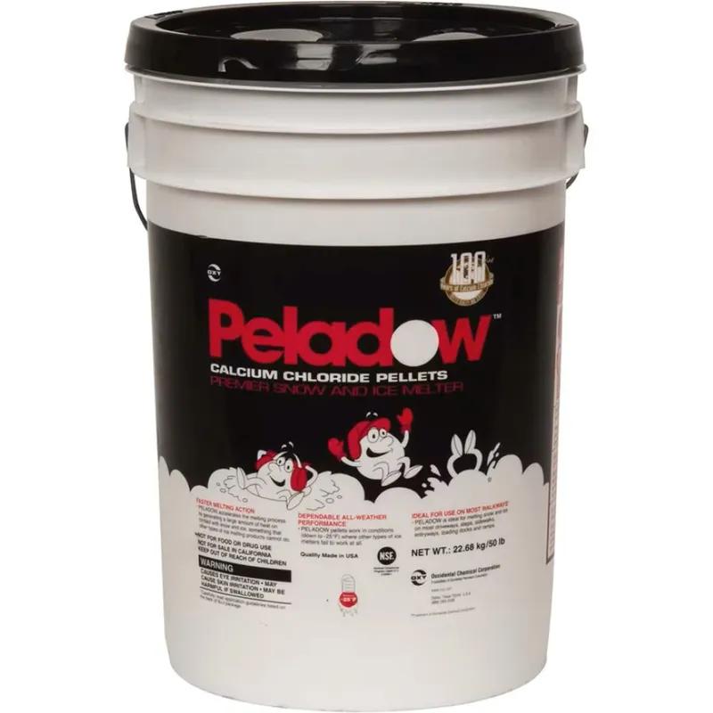 Peladow Ice Melt 50 LB Calcium Chloride Pellets 1/Pail