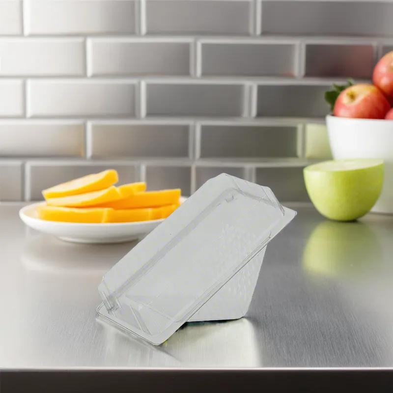 WNA Sandwich Wedge Hinged Large (LG) 6.5X3.75X3 IN Plastic Clear 500/Case