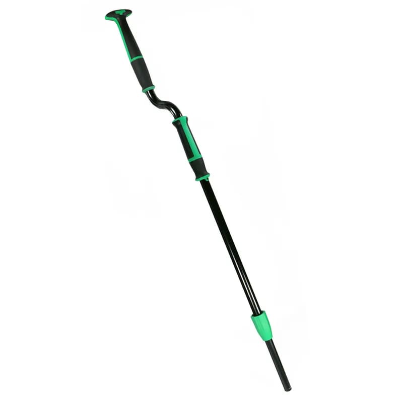 Excella Handle Black Green Adjustable Height 45IN - 65IN Offset Telescopic 1/Each