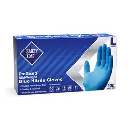 Safety Zone® Gloves XL Blue 4MIL Nitrile Rubber Disposable Powder-Free 1000/Case