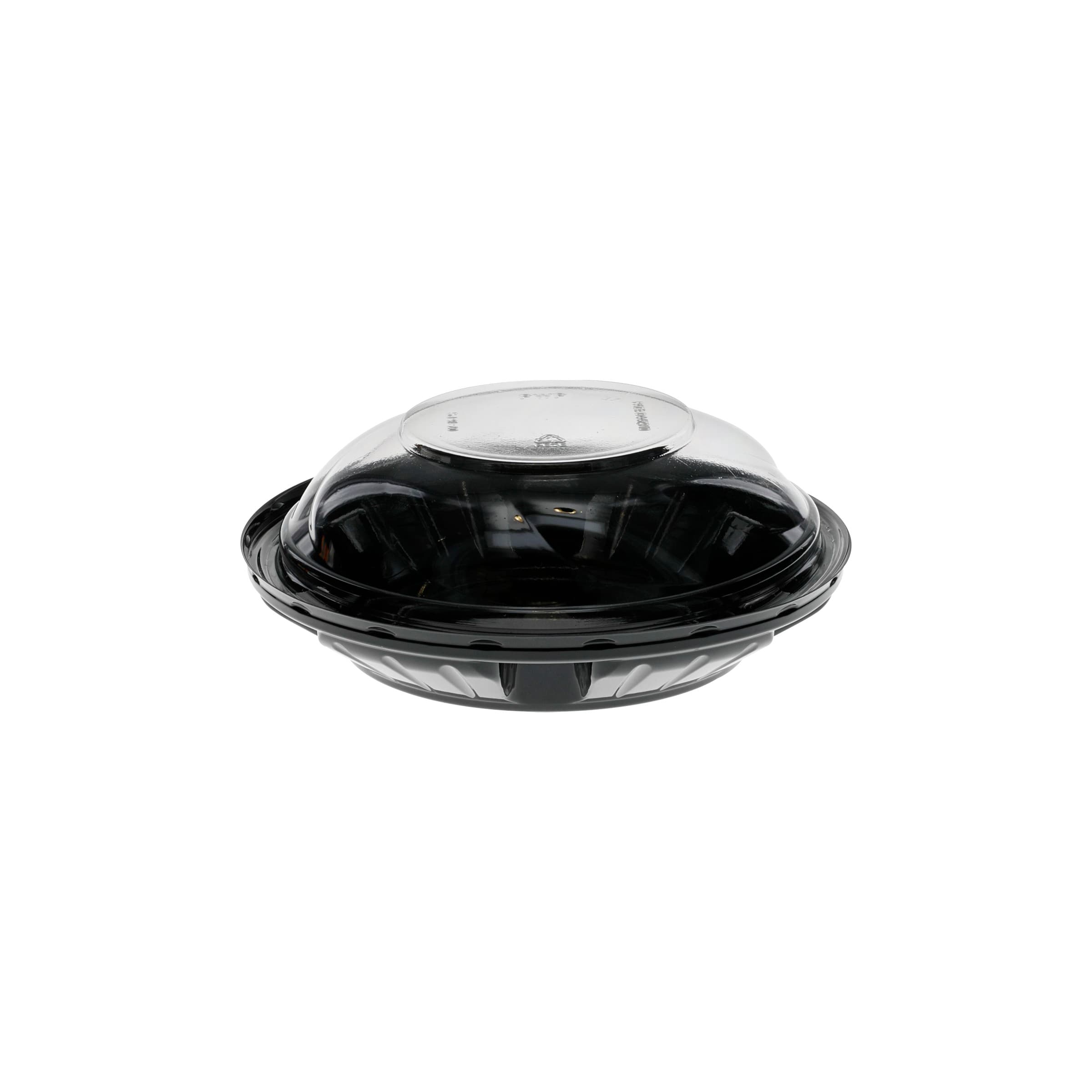 Pie Container & Lid Combo With High Dome Lid 6.83X2 IN PET Clear Black Round Swirl 150/Case