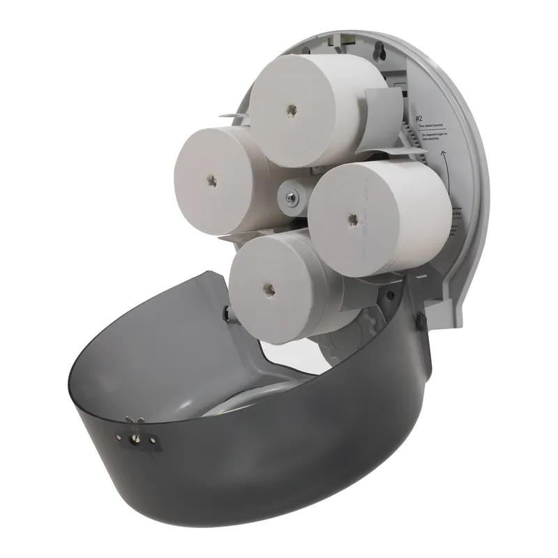 Compact® Toilet Paper Dispenser 5.5X14X13 IN Smoke High Capacity Coreless 4-Roll 1/Each