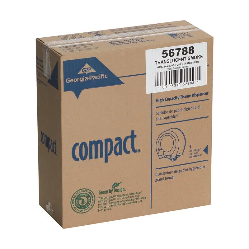 Compact® Toilet Paper Dispenser 5.5X14X13 IN Smoke High Capacity Coreless 4-Roll 1/Each