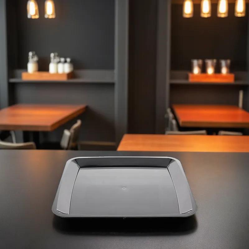 WNA Milan Serving Tray 12X12 IN Plastic Black Square 25/Case