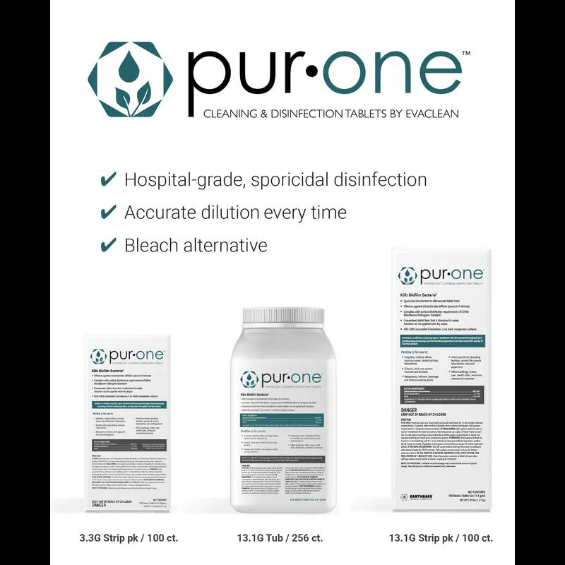 PurOne Disinfectant Tablet Sporicidal 256 Count/Pack 2 Packs/Case 512 Count/Case