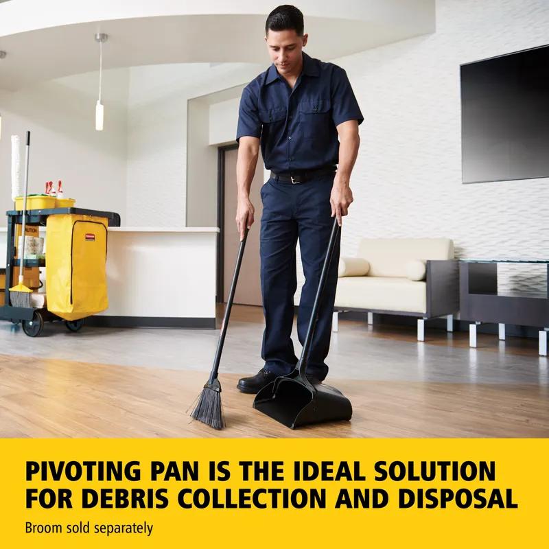 Executive Series™ Lobby Pro® Lobby Dust Pan Black Plastic Vinyl Coated 6/Case