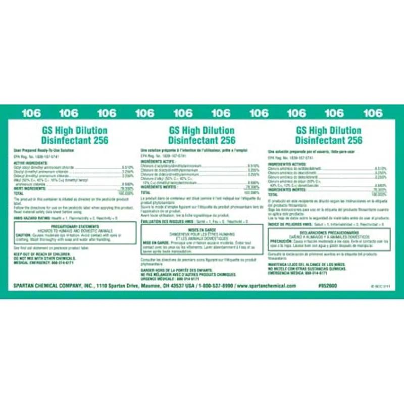 Green Solutions All Purpose Cleaner Ready to Use Solution Product Label Vinyl White 1/Each