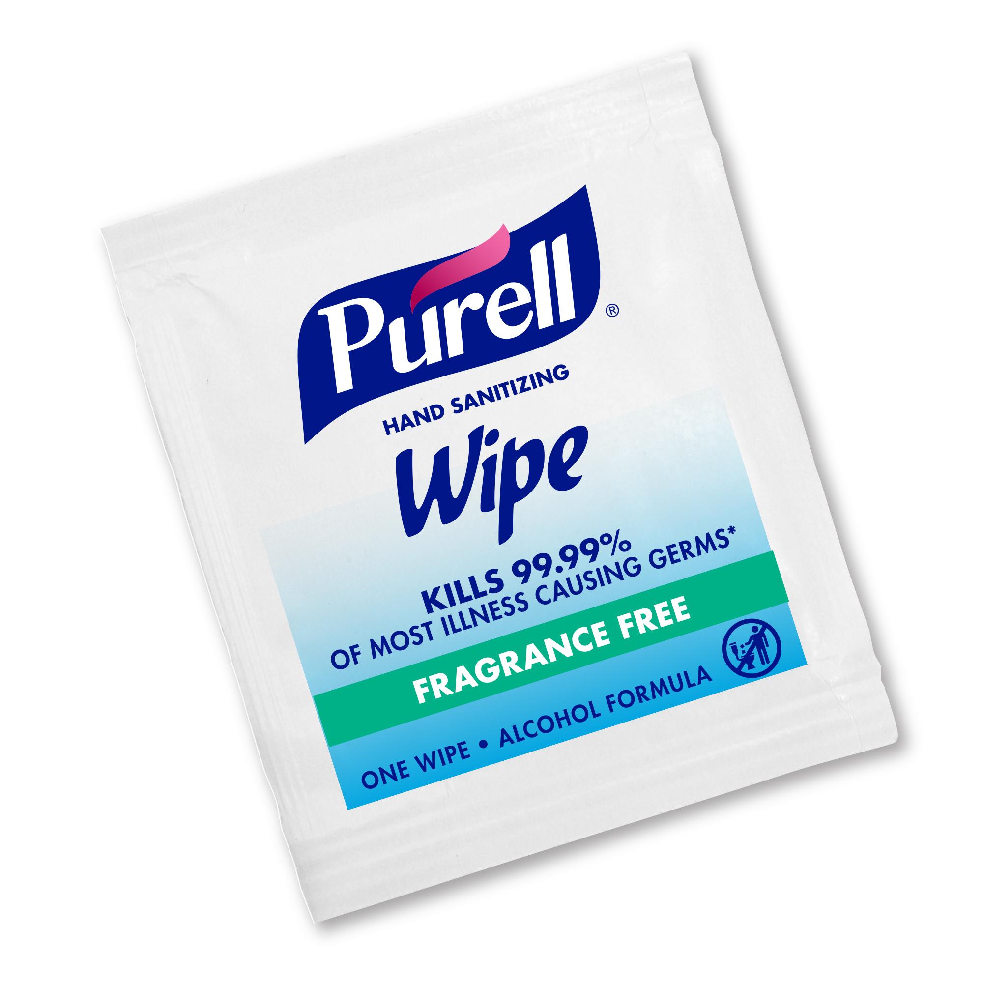 Purell® Hand Sanitizer Wipe 2.38X2.03 IN Individually Wrapped 1 Sheets/Pack 1000 Packs/Case 1000 Sheets/Case
