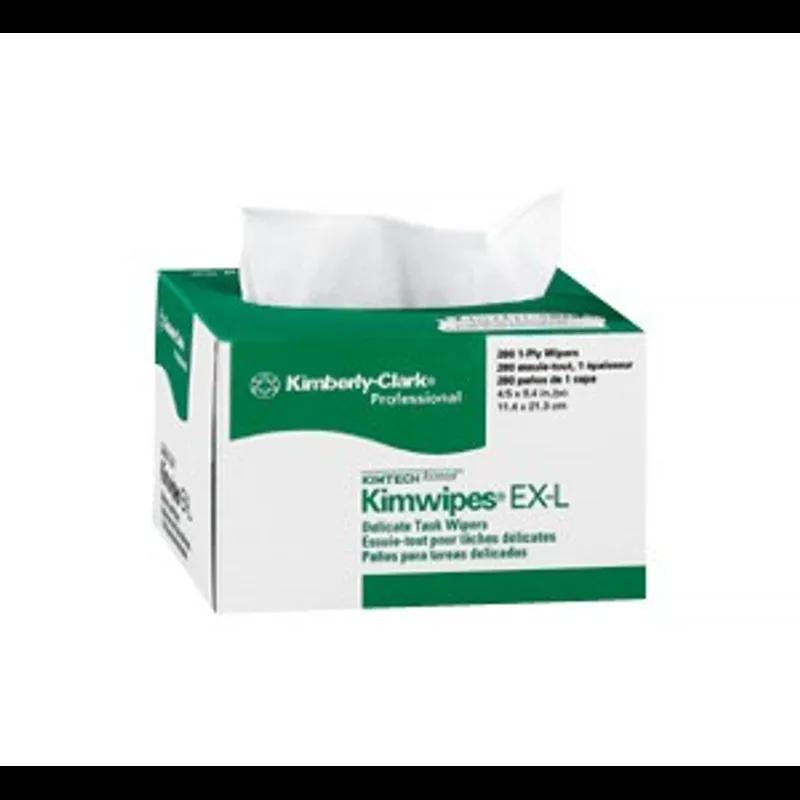 Kimtech™ Kimwipes Cleaning Wipe 4.39X8.2 IN 1 White Delicate 286 Count/Pack 60 Packs/Case 17160 Count/Case