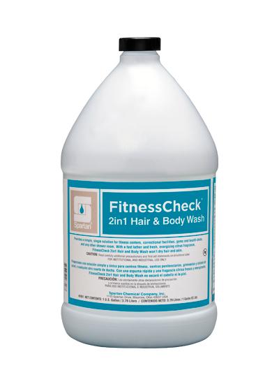 FitnessCheck® 2in1 Hair & Body Wash Liquid RTU 1 GAL Citrus Scent Yellow Refill 4/Case