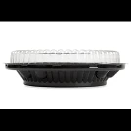 DisplayPie® Pie Container & Lid Combo With Low Dome Lid 9 IN PS Black Clear Round 160/Case