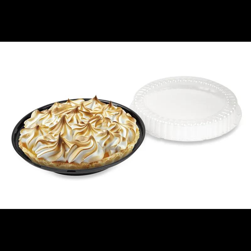 DisplayPie® Pie Container & Lid Combo With Low Dome Lid 9 IN PS Black Clear Round 160/Case