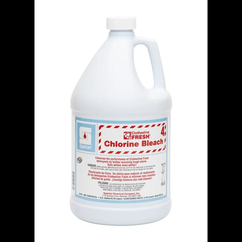 Clothesline Fresh® Chlorine Bleach 4 Mild Scent Laundry Bleach 1 GAL Alkaline Liquid Chlorinated 4/Case