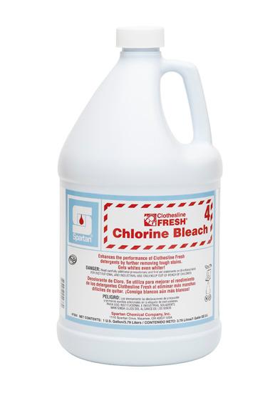Clothesline Fresh® Chlorine Bleach 4 Mild Scent Laundry Bleach 1 GAL Alkaline Liquid Chlorinated 4/Case