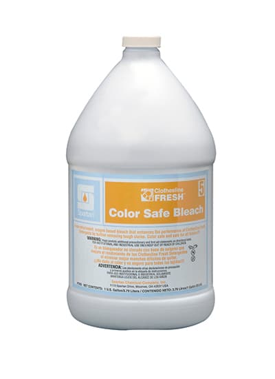 Clothesline Fresh® Color Safe Bleach 5 Mild Scent 1 GAL Mild Acid RTU Non-Chlorinated 4/Case