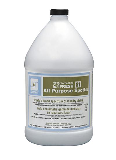 Clothesline Fresh® All Purpose Spotter S1 Mild Scent Laundry Spotter 1 GAL All Purpose Alkaline Liquid RTU 4/Case