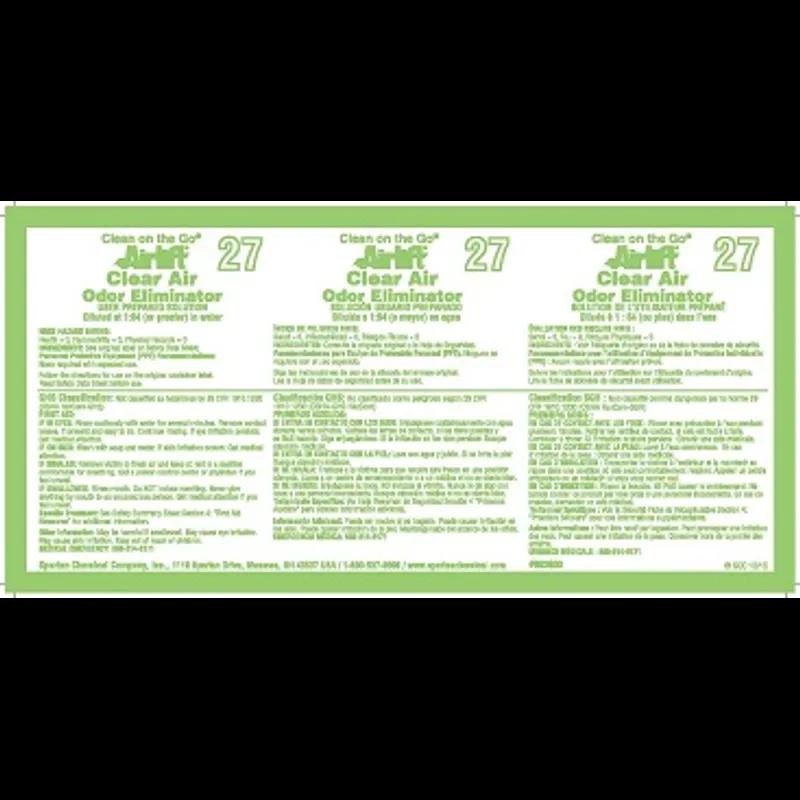 Airlift Clear Air Odor Eliminator Product Label 1/Each