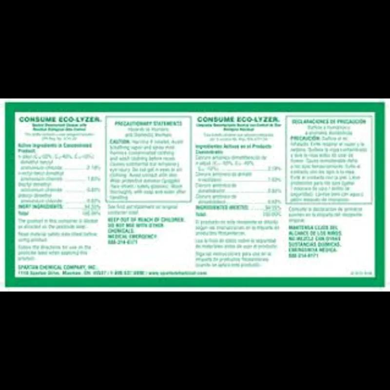 Biotransport Consume Eco-Lyzer Product Label Vinyl White 1/Each