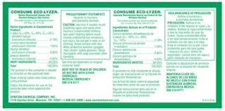 Biotransport Consume Eco-Lyzer Product Label Vinyl White 1/Each