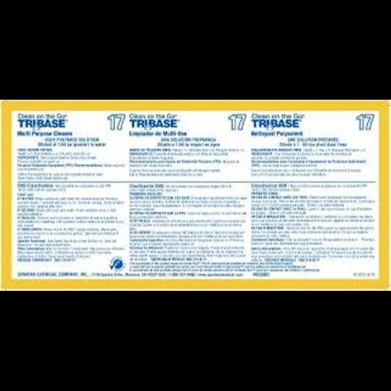 TriBase Multi Purpose Cleaner Product Label Vinyl White 1/Each