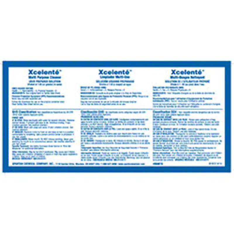 Xcelente All Purpose Cleaner Product Label 1/Each