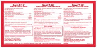 Sani-T-10 Product Label Vinyl White 1/Each