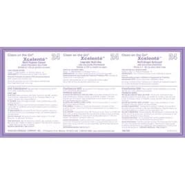 Clean on the Go Xcelente 24 Product Label Vinyl White 1/Each