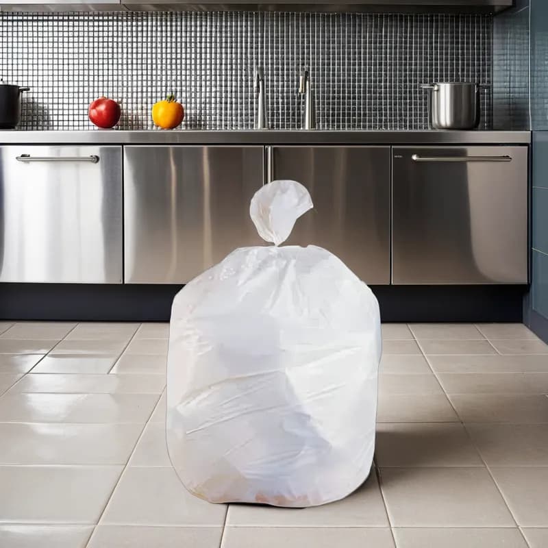 Victoria Bay Can Liner 15X9X32 IN White LLDPE 0.5MIL 25 Count/Pack 20 Packs/Case 500 Count/Case