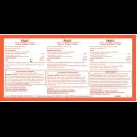 Halt Clean on the Go Product Label Vinyl White 1/Each