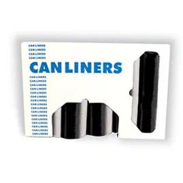Heritage Can Liner 24X33 IN Black Plastic 8MIC Coreless 50 Count/Pack 20 Packs/Case 1000 Count/Case