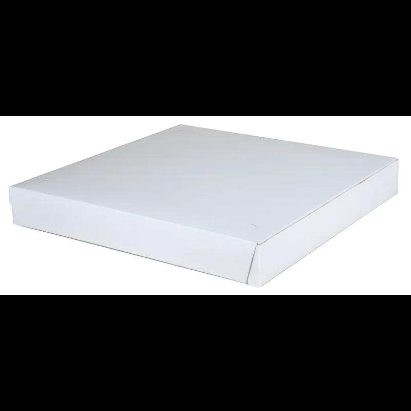 Pizza Box 14X14X1.875 IN White Plain Corner Lock 100/Bundle