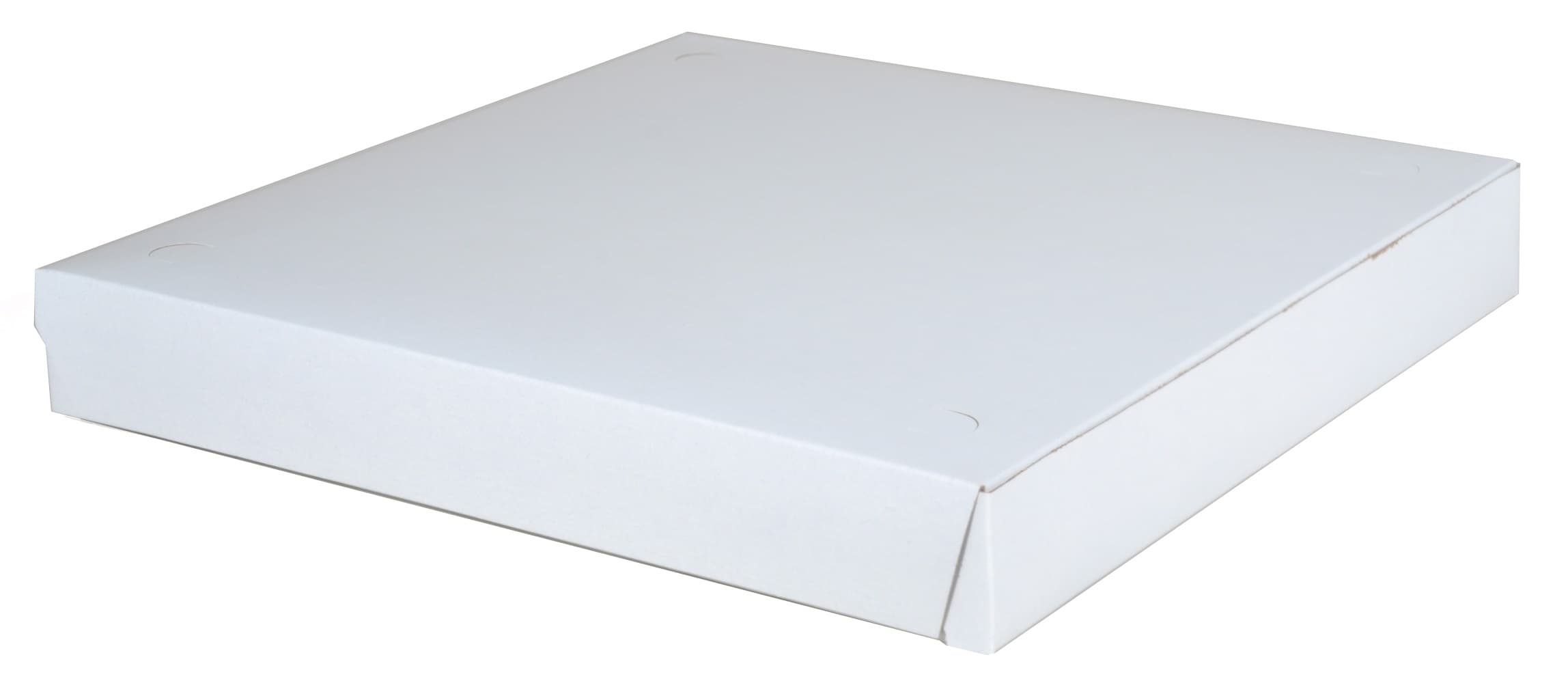 Pizza Box 14X14X1.875 IN White Plain Corner Lock 100/Bundle