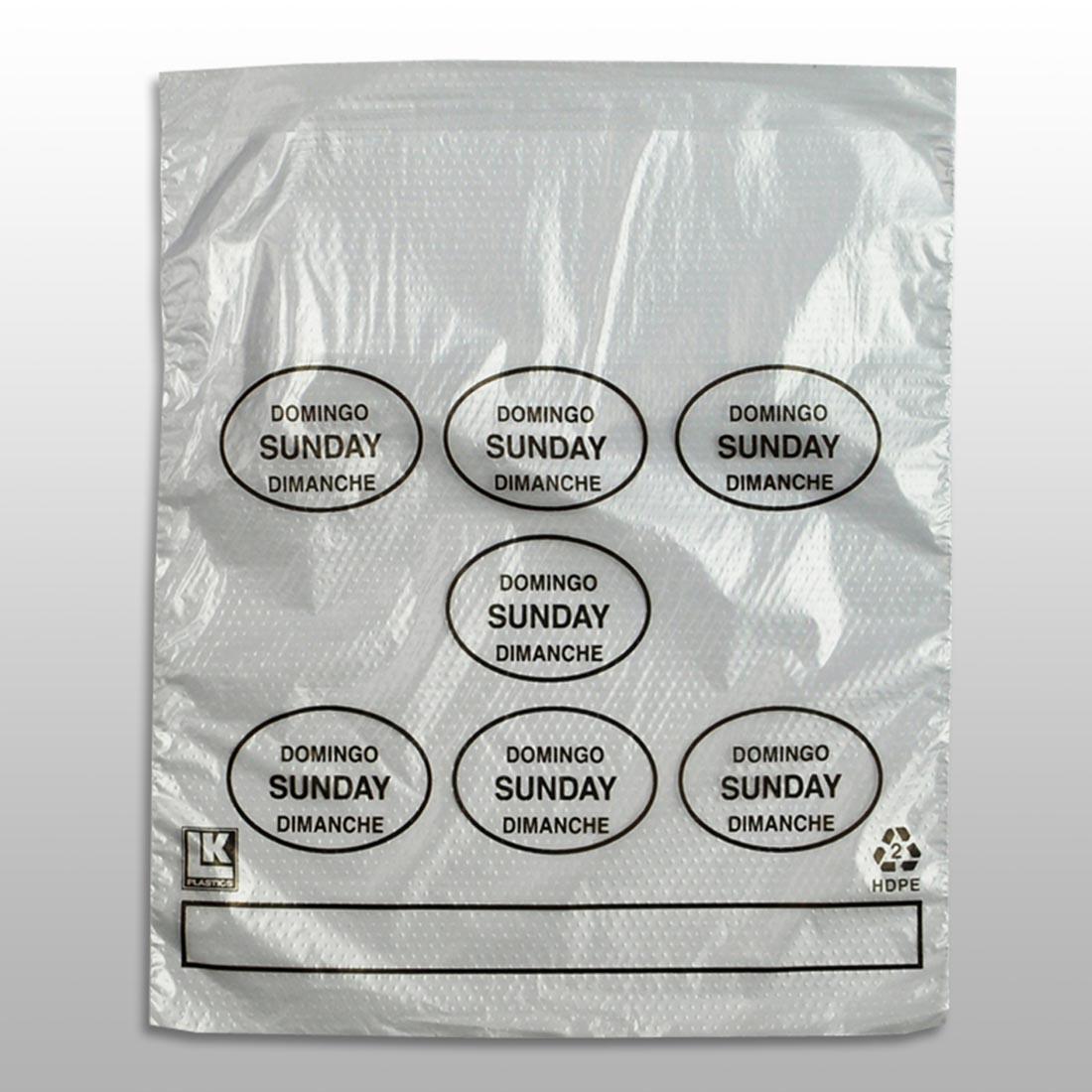 Bag 6.5X7+1.75 IN HDPE 0.5MIL Clear Black Sunday With Lip & Flip Closure Portion Bag Saddlepack Flat 2000/Case