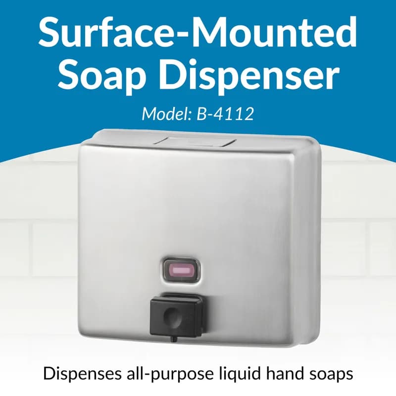 ConturaSeries® Soap Dispenser Liquid 1500 mL Silver Manual Surface Mount 1/Each
