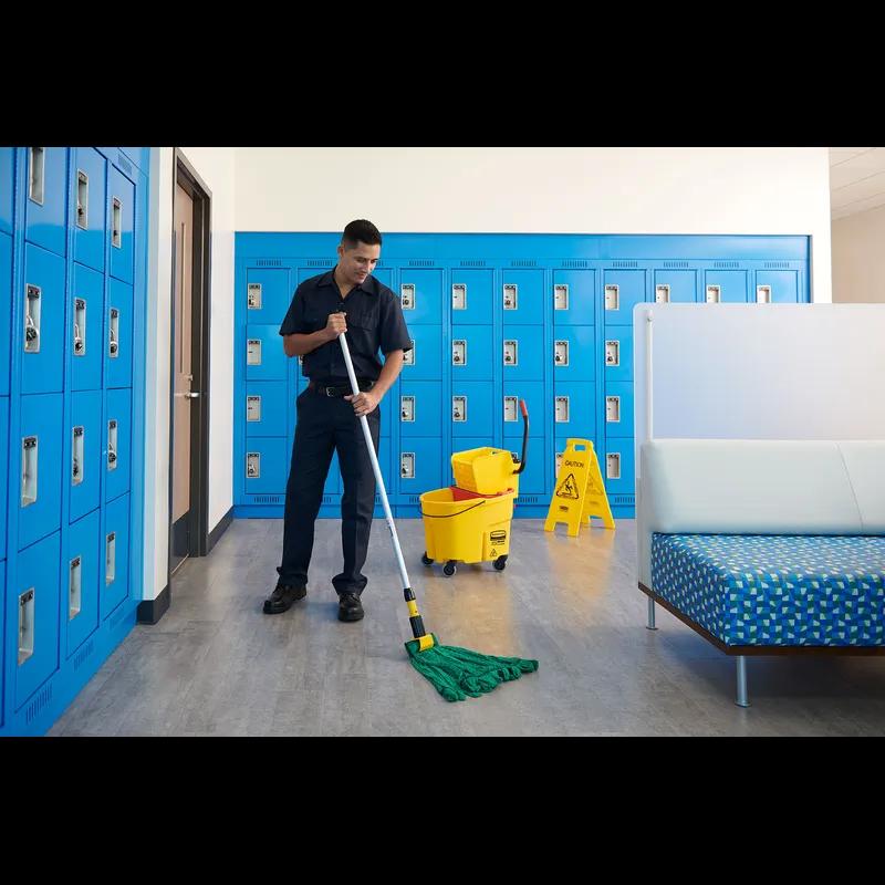 Gripper® Mop Handle 60 IN Gray Yellow Fiberglass Clamp Style 12/Case